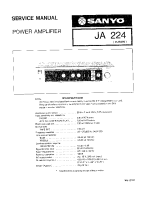 Sanyo JA-224 - Service Manual 